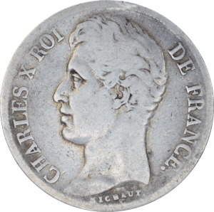 2 francs Charles X 1828 W - Avers