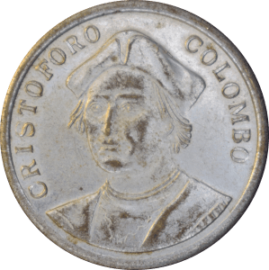 Avers Médaille Christophe Colomb caravel 1992