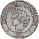 5 centimes Cérès 1871 A - Avers