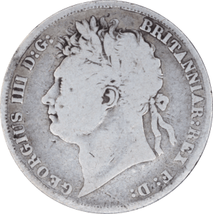 Avers 1 shilling George IV 1824
