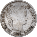 40 centimos de escudo Isabel II 1865 - Avers