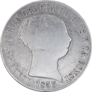4 reales Isabel II 1853 Barcelone - Avers