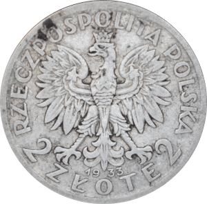 Avers 2 zlotys 1933