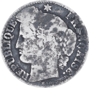 Avers 50 centimes Cérès 1874 A