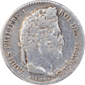 Avers ¼ franc Louis-Philippe 1840 A