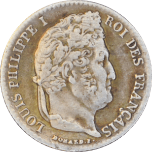 ¼ franc Louis-Philippe 1843 A - Avers