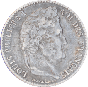 Avers ¼ franc Louis-Philippe 1838 A