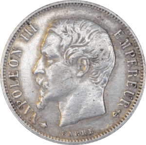 50 centimes Napoléon III 1860 BB - Avers