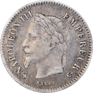 20 centimes Napoléon III 1868 BB - Avers