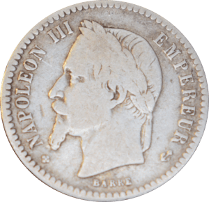 Avers 50 centimes Napoléon III 1864 BB