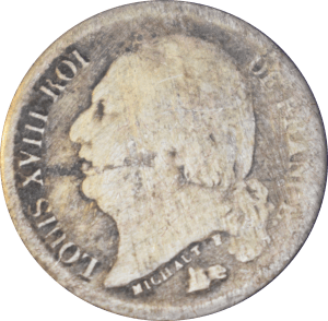 ½ franc Louis XVIII 1818 W - Avers