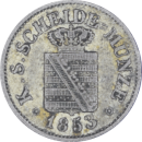 5 pfennigs Frédéric-Auguste II 1853 F - Avers