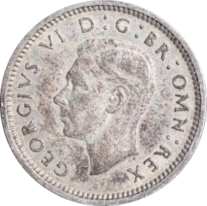 Avers 3 pence George VI 1940