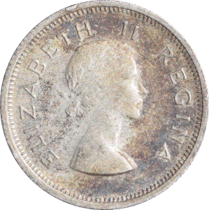 Avers 6 pence Elizabeth II 1957