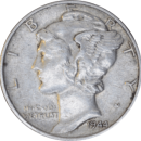 10 cents "Mercury Dime" 1944 - Avers
