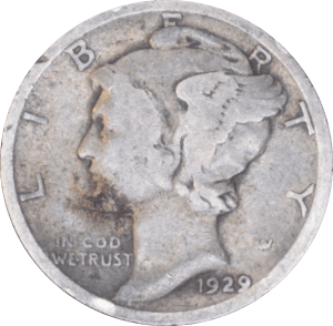 Avers 10 cents "Mercury Dime" 1929