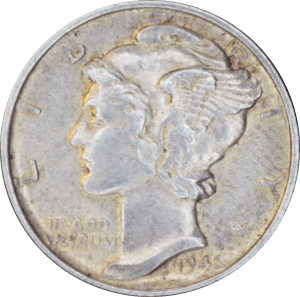 Avers 10 cents "Mercury Dime" 1942