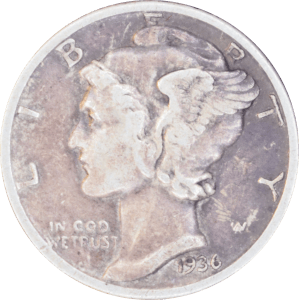Avers 10 cents "Mercury Dime" 1936