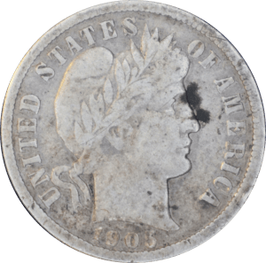 Avers 10 cents "Barber Dime" 1905
