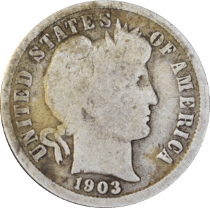 Avers 10 cents "Barber Dime" 1903 O