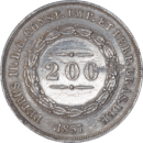 200 réis Pedro II 1857 - Avers