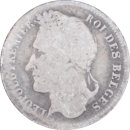 ¼ franc Léopold Ier 1834 - Avers