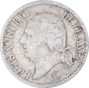¼ franc Louis XVIII 1817 B - Avers