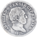 50 centesimi Charles Félix 1825 L - Avers