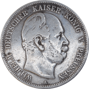 Avers 5 Mark Wilhelm I 1876 A