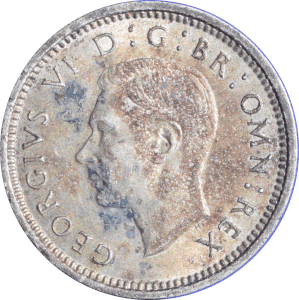 Avers 3 pence George VI 1937