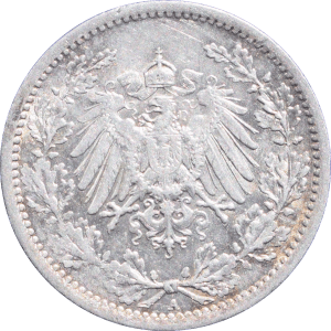 Avers ½ mark Wilhelm II 1914 A