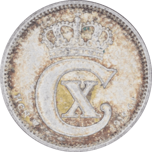 Avers 10 øre Christian X 1919