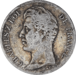 Avers 1 franc Charles X 1825 A
