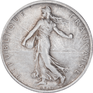 Avers 2 francs Semeuse 1898