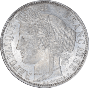 5 francs Cérès 1850 A - Avers