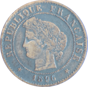 Avers 1 centime Cérès 1896 A