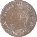 1 centime Napoléon III 1861 K - Avers