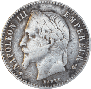 Avers 50 centimes Napoléon III 1866 BB