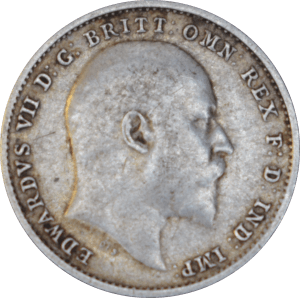 Avers 3 Pence Edward VII 1910