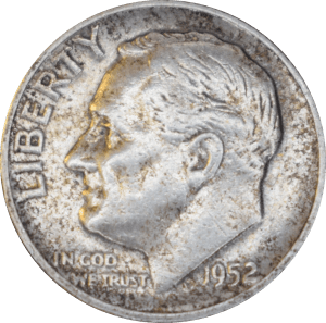 Avers 10 cents "Roosevelt Dime" 1952