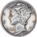 10 cents "Mercury Dime" 1937 - Avers