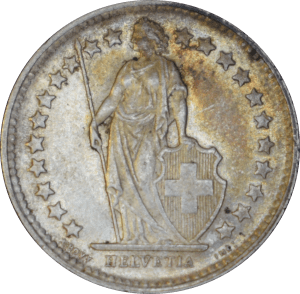 Avers ½ franc Helvetia 1946 B