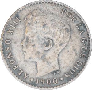 Avers 50 centimos Alphonse XIII 1900