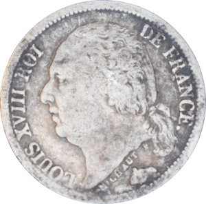 ½ franc Louis XVIII 1822 A - Avers