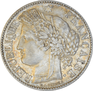 Avers 2 francs Cérès 1887 A