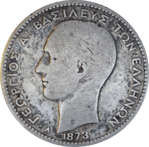 Avers 1 drachme George I 1873 A