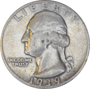 ¼ dollar "Washington Quarter" 1939 - Avers