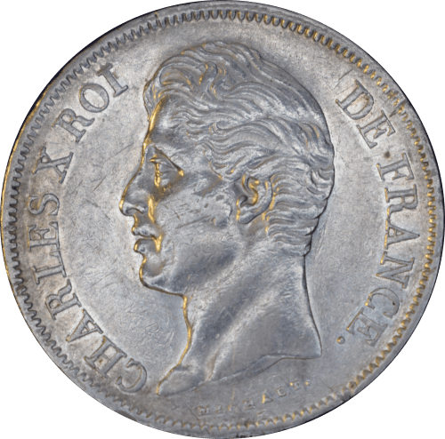Avers 5 francs Charles X 1827 K