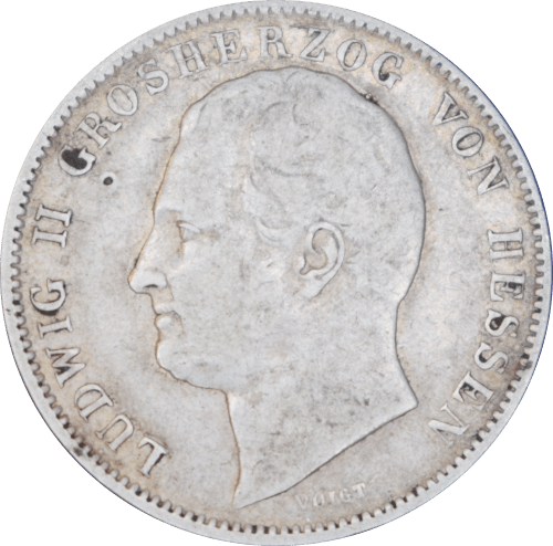 Avers ½ Gulden 1838 Hesse-Darmstadt Ludwig II