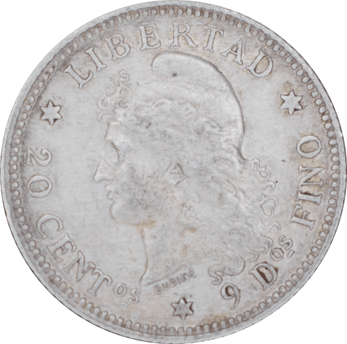 Avers 20 centavos 1883